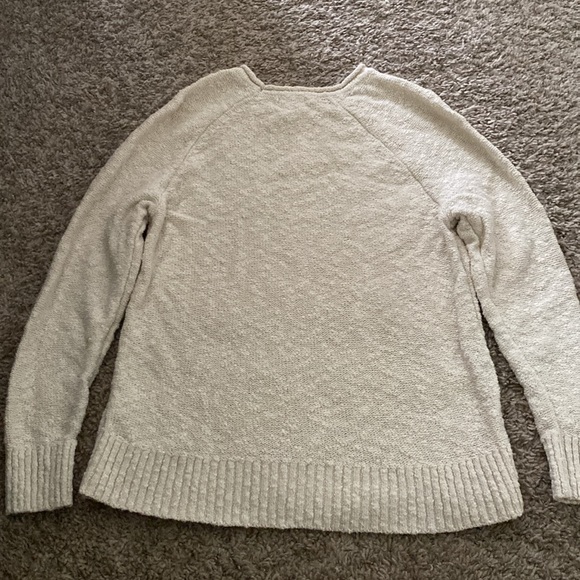 Women White LLBean Sweater 100% Cotton - Picture 8 of 8